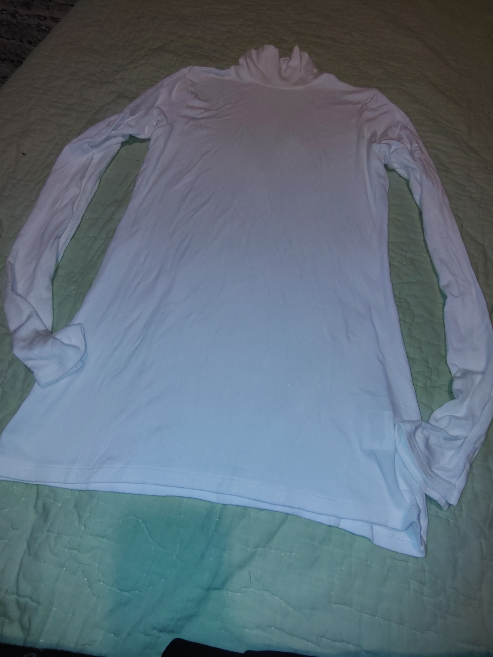 SPANX White Long-Sleeve Turtleneck Top